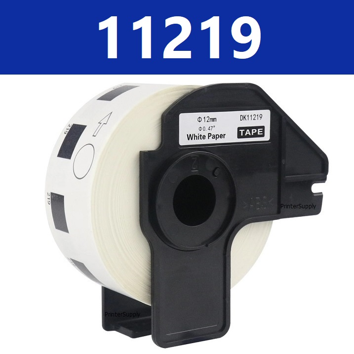 Brother DK-11219 - Sort på hvid - Rulle (1,2 cm) 1200 stk. (1 rulle(r) x 1200 etiketter - for Brother QL-1050, QL-500, QL-550, QL-560, QL-570, QL-650, QL-720