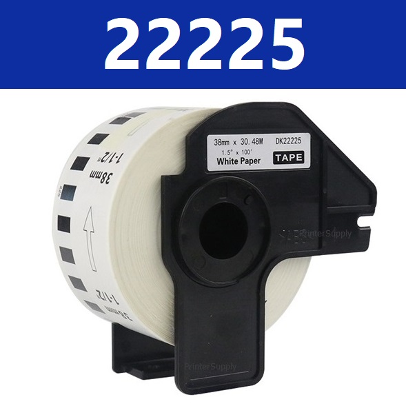 Brother DK-22225 - Papir - sort på hvid - Rulle (3,8 cm x 30,5 m) 1 rulle(r) fortløbende mærkater - for Brother QL-1050N, QL-500A, QL-500BS, QL-500BW, QL-550, QL-560, QL-560VP, QL-570