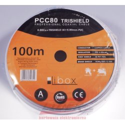 Libox Koaksialkabel Pcc80 100M Koaksialkabel Rg-6/U Hvid