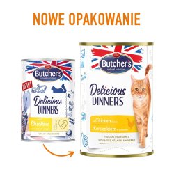 BUTCHER'S Delicious Dinners Kyllingestykker i gel� - v�dt kattefoder - 400 g
