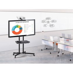 Maclean Mc-661 Trolley Tv Stand Med Monteringsbeslag Og 2 Hylder