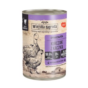 WIEJSKA ZAGRODA Chicken with duck - vd kattefoder - 400g