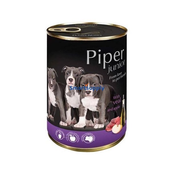 Dolina Noteci Piper Junior Med Kalvekd Og ble - Vdfoder Til Hunde - 400G
