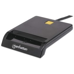 Manhattan Usb-A Contact Smart Card Reader, Ekstern, Windows Eller Mac, Kabel 105 cm