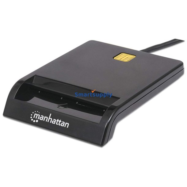Manhattan Usb-A Contact Smart Card Reader, Ekstern, Windows Eller Mac, Kabel 105 cm