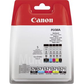 Canon PGI-570 / CLI-571 B/B/C/M/Y blkpatroner 5 stk original