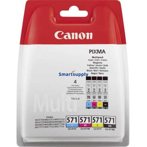 Canon CLI-571 BCMY blkpatroner 4 stk original