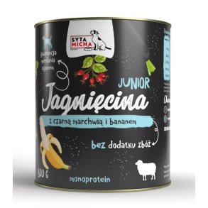 SYTA MICHA Junior Lamb with black carrot and banana - vdt hundefoder - 800g