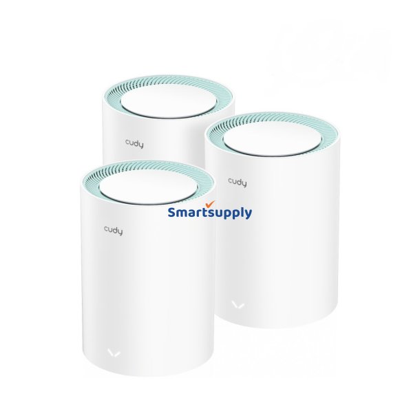 Cudy M1300 3-PACK mesh Wi-Fi-system Dual-band (2,4 GHz / 5 GHz) Wi-Fi 5 (802.11ac) Hvid 1 Intern