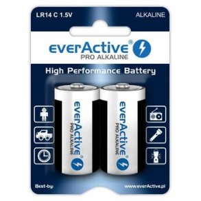 EverActive Pro Alkaline-batterier LR14 C - blister 2 stk.
