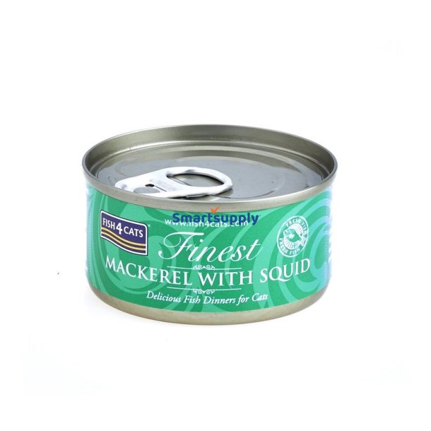 Fish4cats Makrel Med Blksprutte - Vdfoder Til Katte - 70G