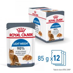 Royal Canin Fcn Letvgtspleje I Gel&eacute; - Vdfoder Til Voksne Katte - 12X85g