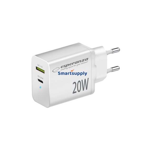 Esperanza Ezc105w Netoplader 20W Hvid