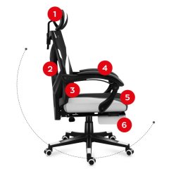 Huzaro Combat 5.0 White Gaming Stol