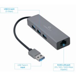 Gembird A-AMU3-LAN-01 USB grafisk adapter