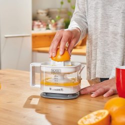 Black & Decker BXCJ25E Frugtpresser 25 W Gr, Transparent, Hvid