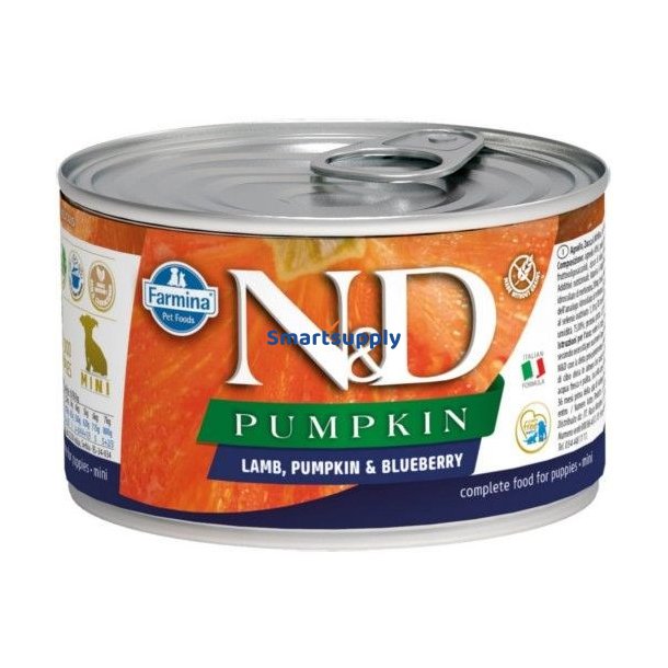 Farmina N &amp; D Puppy Lam &amp; Grskar &amp; Blbr - Vdfoder Til Hunde - 140 G