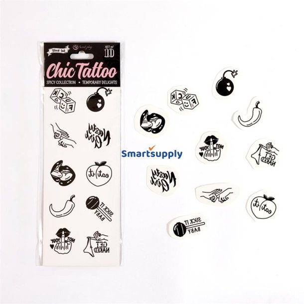 10 temporary tattoos Spicy Collection