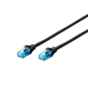 Patch cord RJ45/RJ45 U/UTP kat. 5e 2,0m AWG 26/7 PVC sort