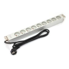 1U aluminium PDU rackmonteret bord 16A 9x stik