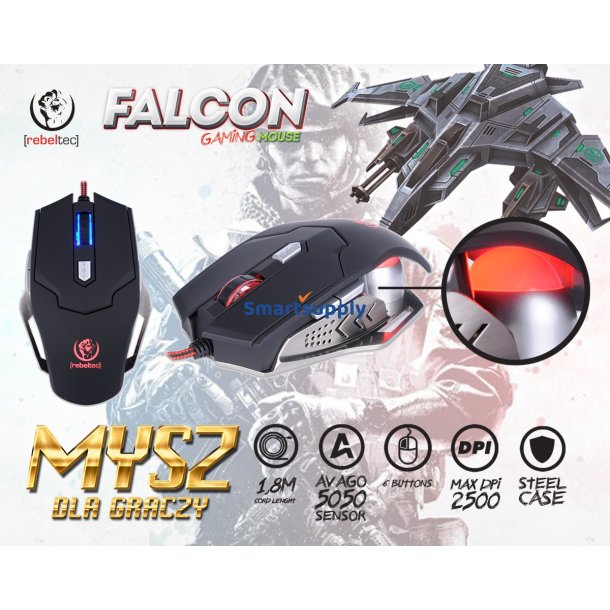 Gaming optisk mus USB FALCON
