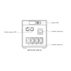 NETYS PE UPS 1000VA/600W230V/AVR/4XIEC 320, LED, USB