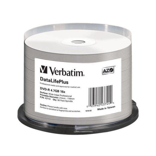 DVD-R 16x 4.7GB 50P CB Printable AZO DL+ NO ID