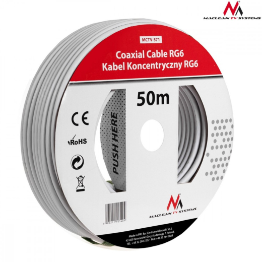 Koaksialkabel 1.0 CCS RG6 50m MCTV-571