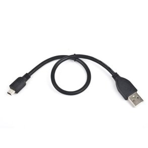 Mini USB Kabel l USB 2.0 l 5 pins 0.3m sort