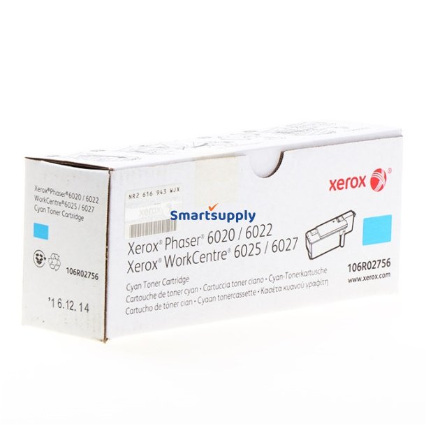 Xerox 106R02756 Cyan toner 1.000 sider original