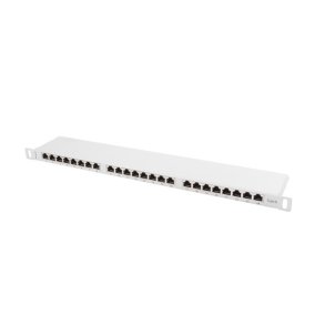Patch Panel 24 Port 0.5U Cat.6 gr� skjold