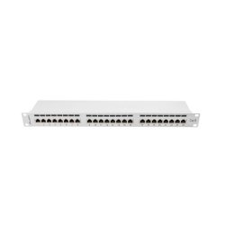 Patch Panel 24 Port 1U Cat.6 gr� sk�rm