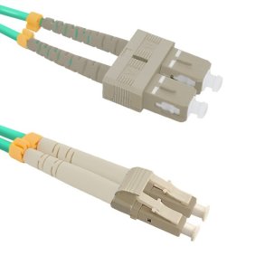 Optisk patchcord LC/UPC - SC/UPC | Multimode | 50/125 | OM4 | Duplex | 1m