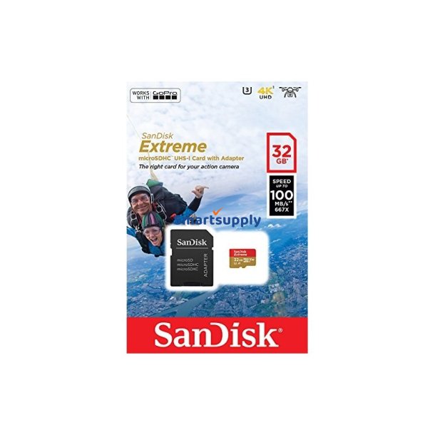 Extreme microSDHC 32GB 100/60 MB/s A1 V30 GoPro