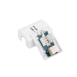 Overflademonteringsboks 1x RJ45 Cat.6 hvid