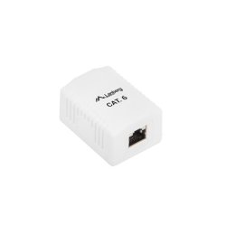 Overflademonteringsboks 1x RJ45 Cat.6 hvid