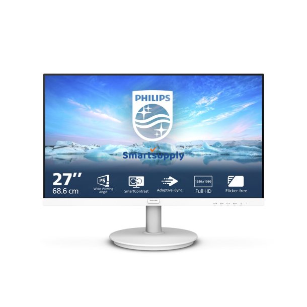 Philips V Line 271V8AW/00 computerskrm 68,6 cm (27") 1920 x 1080 pixel Fuld HD LCD Hvid