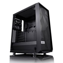 Meshify C Blackout Tempereret Glas 2.5'/3.5' drevkaptitet uATX/ATX/ITX