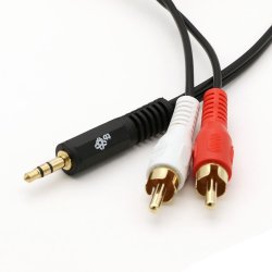 Kabel 3,5mm MiniJack -2x RCA M/M 1,5m