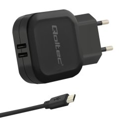 Netv�rksoplader 17W | 5V | 3.4A | 2xUSB + Micro USB-kabel