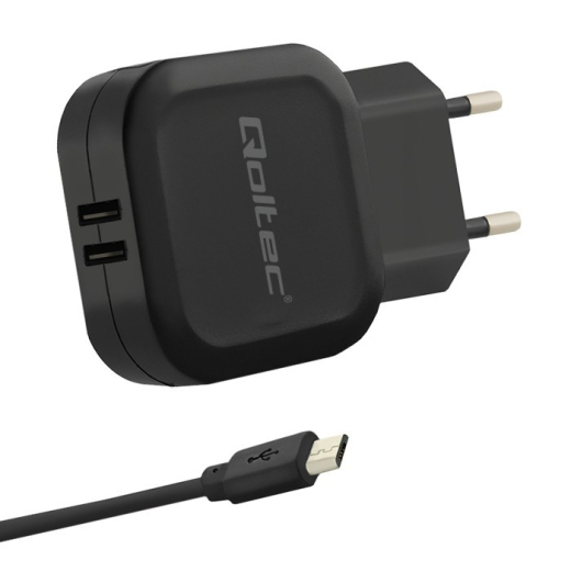 Netv�rksoplader 17W | 5V | 3.4A | 2xUSB + Micro USB-kabel