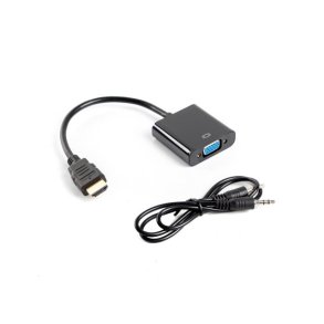 HDMI-A (M) -> VGA (F) + audioadapter p� kabel