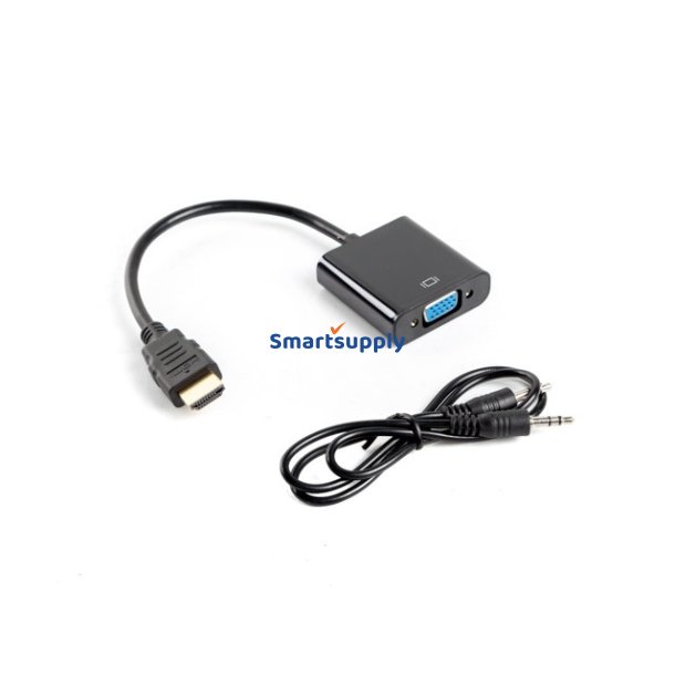 HDMI-A (M) -> VGA (F) + audioadapter p� kabel