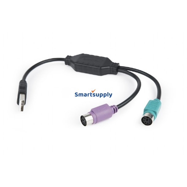 Adapter 2xPS2-USB mus + tastatur