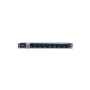 Rack 19 inches 1U 250V/16A, 8xSCHUKO, 3m