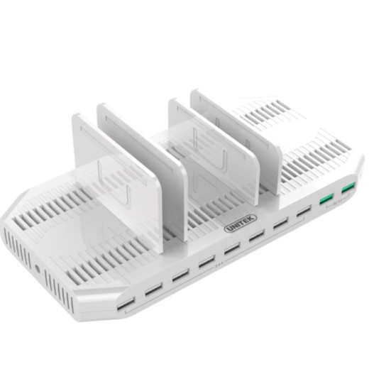 Opladerstation 10xUSB; 96W; 2xQC3.0; Y-2190A