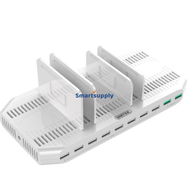 Opladerstation 10xUSB; 96W; 2xQC3.0; Y-2190A