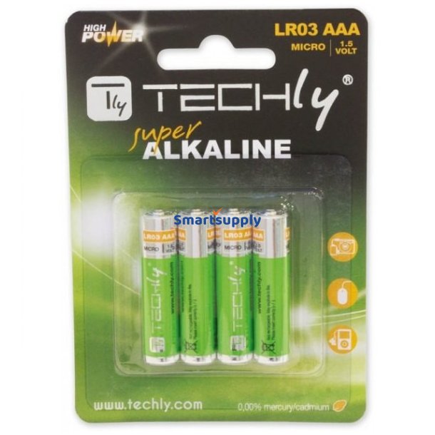 Alkaline batterier LR03 AAA 4stk, (IBT-LR03T4B)