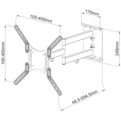 Holder til LCD/LED 23-55tommer regulering hvid