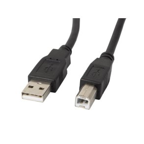 Kabel USB 2.0 AM-BM 5M Ferryt sort
